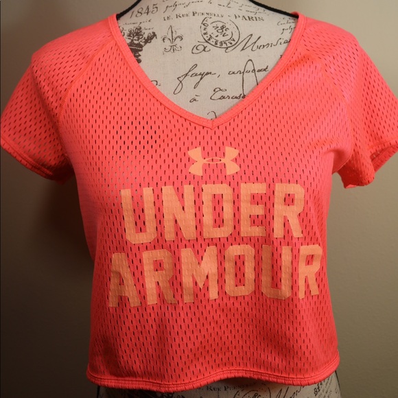 Under Armour Tops - New Under Armour Jersey Neon Cropped top Medium